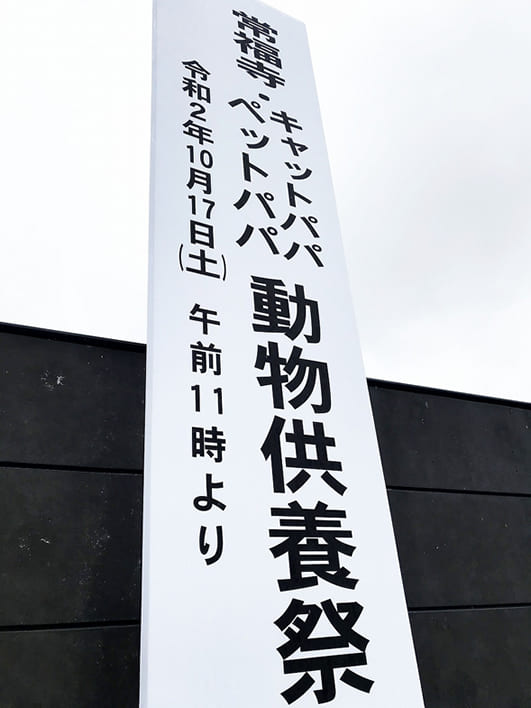 「猫ちゃんの供養祭エントランス」