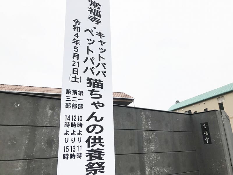 「猫ちゃん供養祭エントランス」